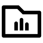 Folder Bar Chart SVG Icon